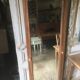 Walnut beveled mirror