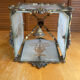 Antique Lustre Hall LOUIS XVI Bronze + Glass Plates Decorated with Engraved Tree
