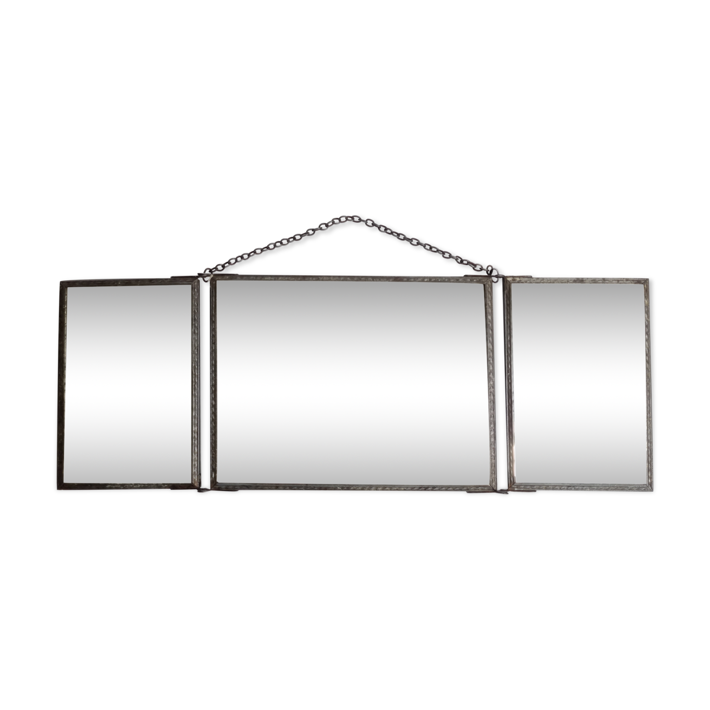 Vintage triptych mirror to hang or pose