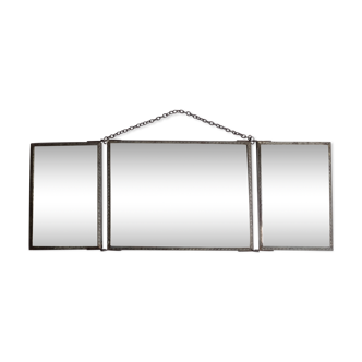Vintage triptych mirror to hang or pose