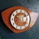 Formica vintage asymmetrical silent wall clock "bayard mahogany"