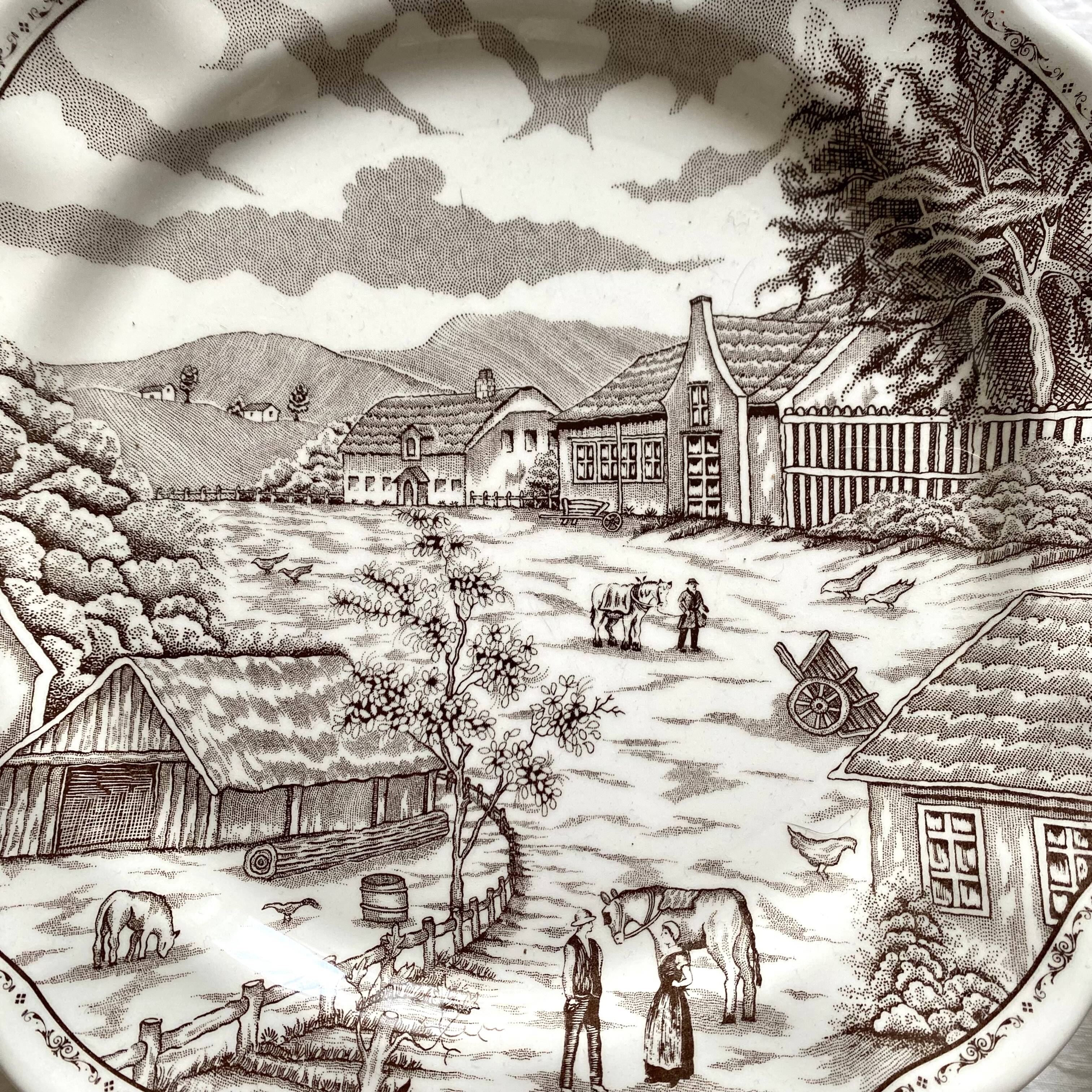 Swiss landscape Italy 25-piece dinner and soup plates