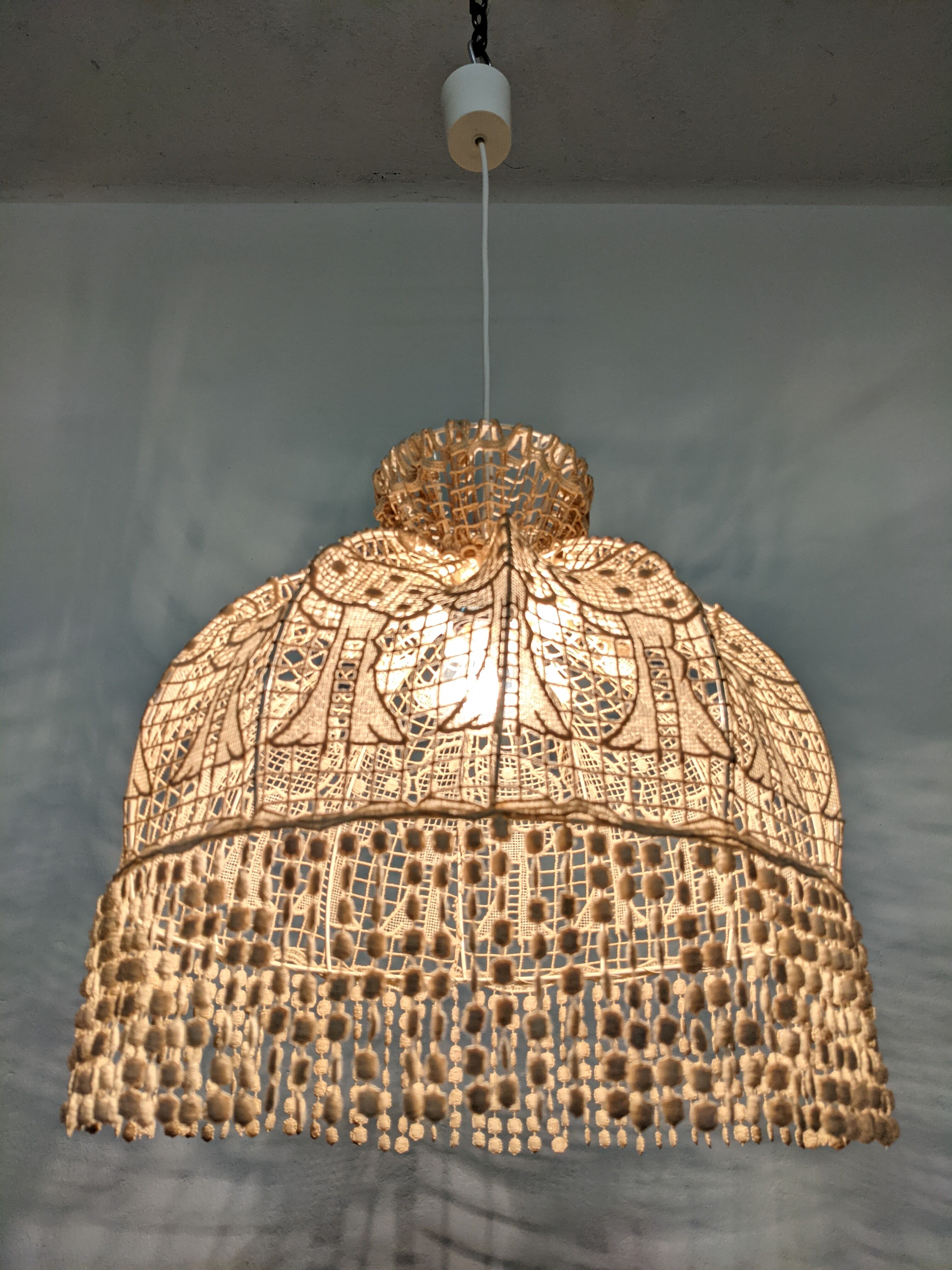 Suspension vintage XL en broderie de coton