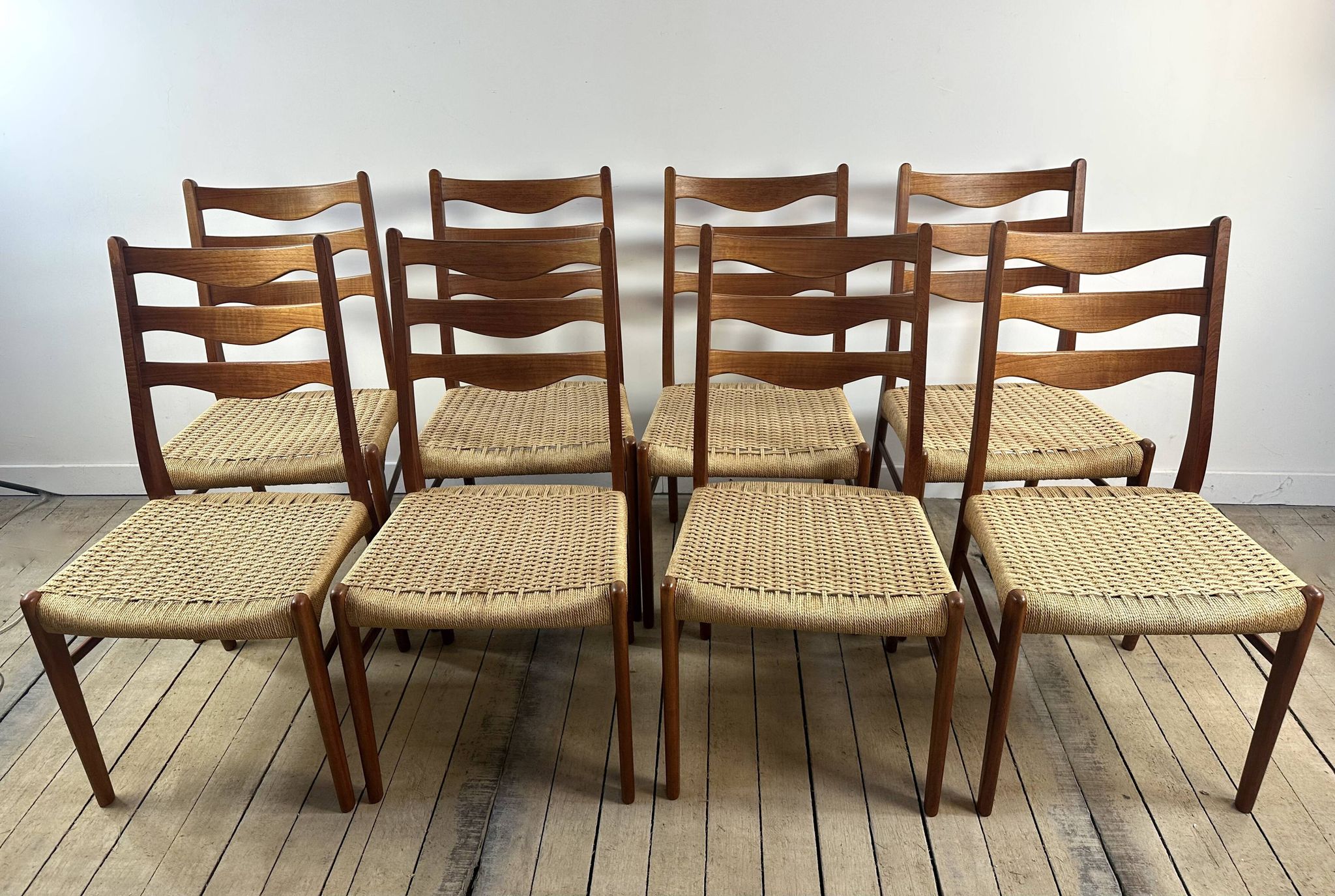 Danish vintage chairs (set of 8) by Arne Wahl Iversen 1960s