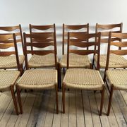 Danish vintage chairs (set of 8) by Arne Wahl Iversen 1960s