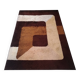 1970s Stunning Geometric Space Age Rug in Wool. Made in Italy