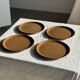Lot de 4 assiettes à dessert brunes Sarreguemines Modèle Savoie D19.5