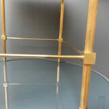 Table d'appoint en marbre et laiton