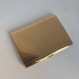 Vintage 1960s gold-plated cigarette case from France - 13 x 10 cm