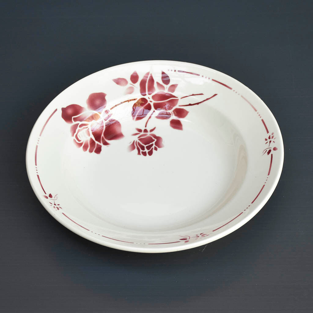 Hollow dish pink flower red ML Mill of vintage Wolves