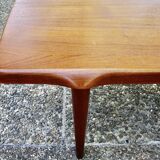 Vintage revtangular coffee table in solid teak by john boné denmark 1960s
