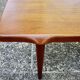 Vintage revtangular coffee table in solid teak by john boné denmark 1960s