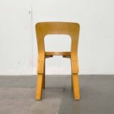 Vintage Red Children's Chair in Linoleum N65 by Alvar Aalto for Artek, Finland, 1970s