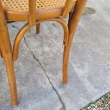 Pair of Thonet style bistro chairs in bentwood canework - 1930s