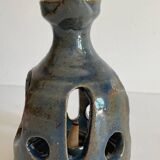 Vintage Handcrafted Stoneware Candle Holder