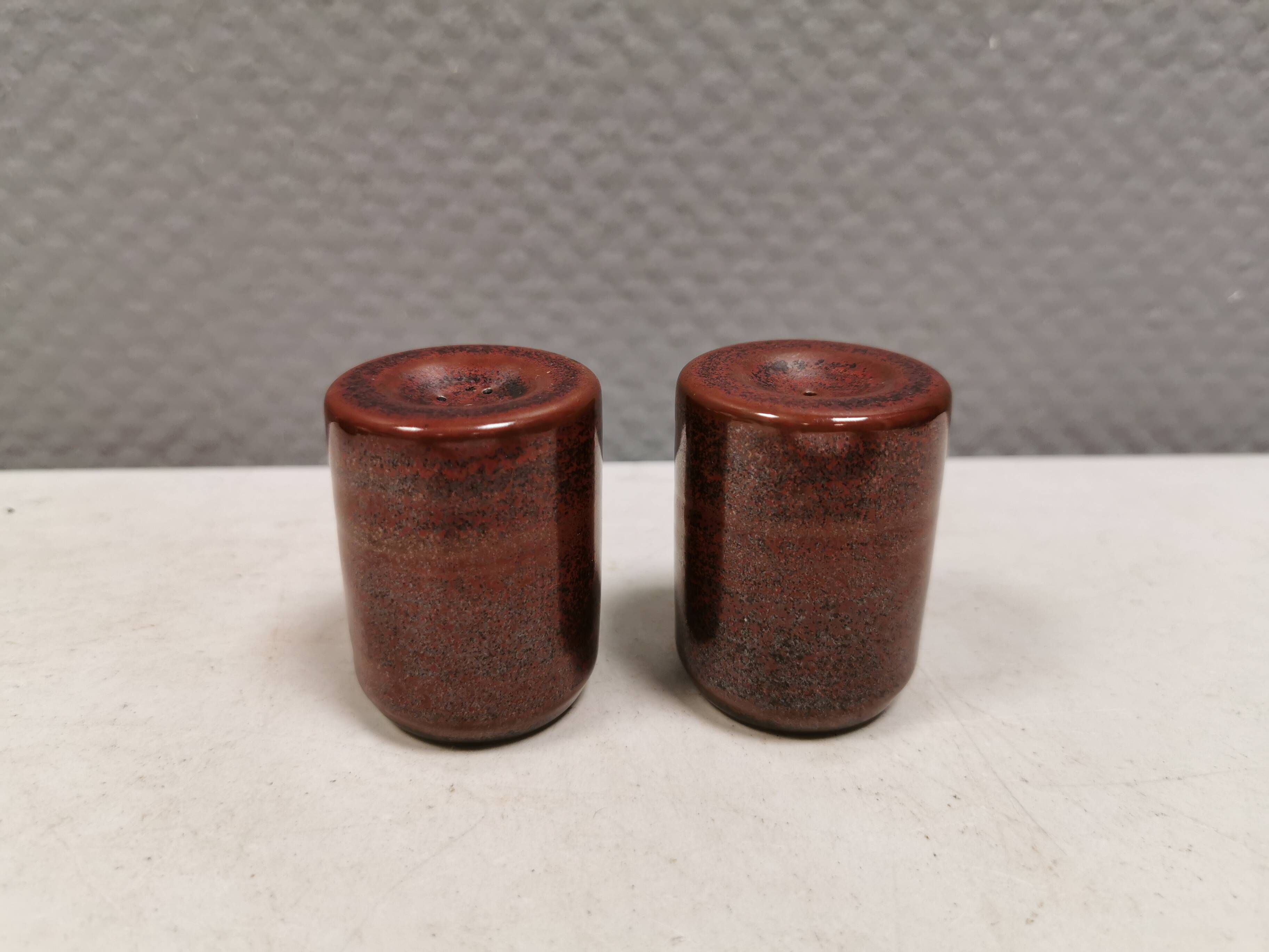 Ceramic salt and pepper set by Danske Desiree, 1970s.
