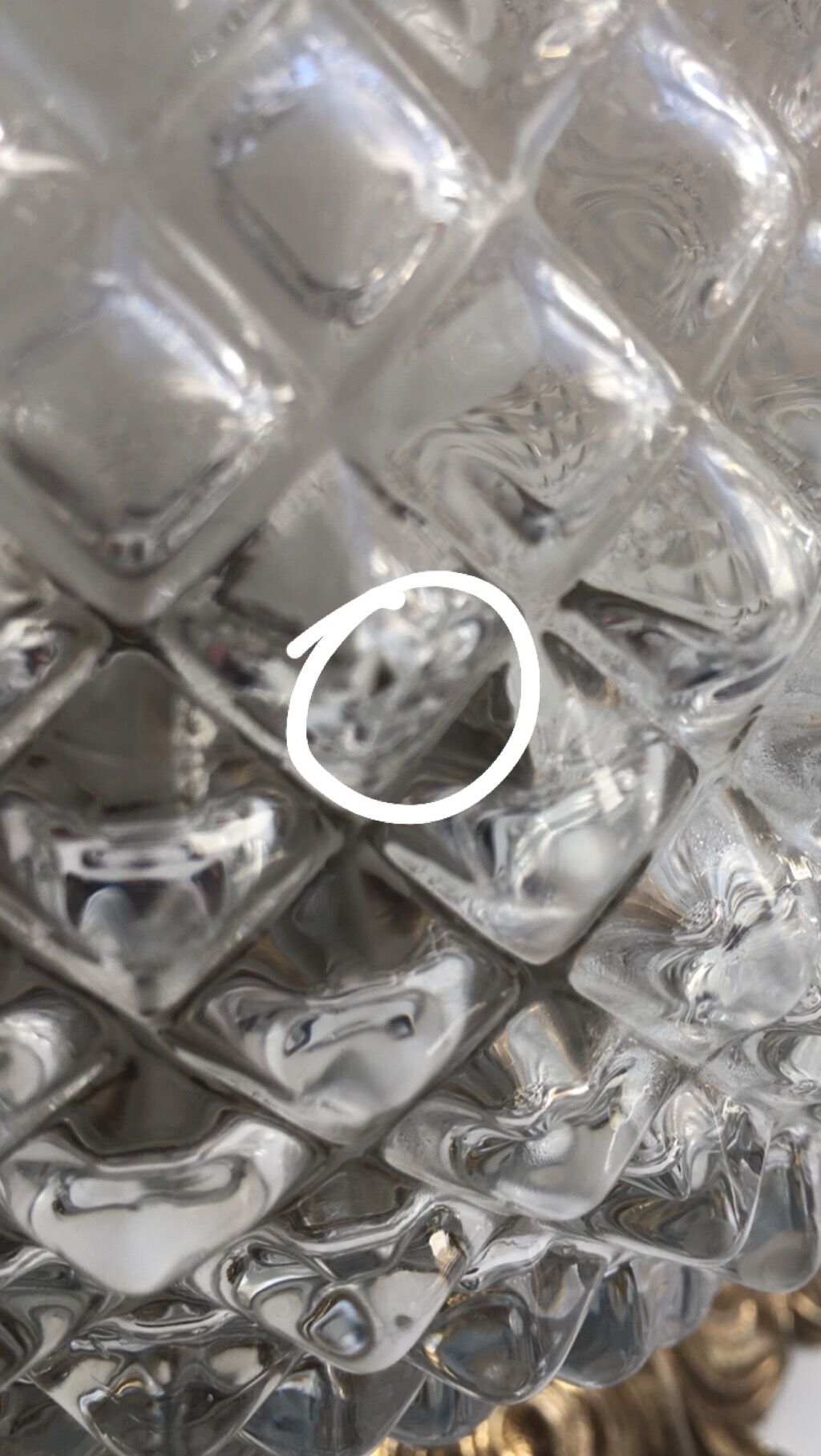 Diamond tipped ceiling lamp