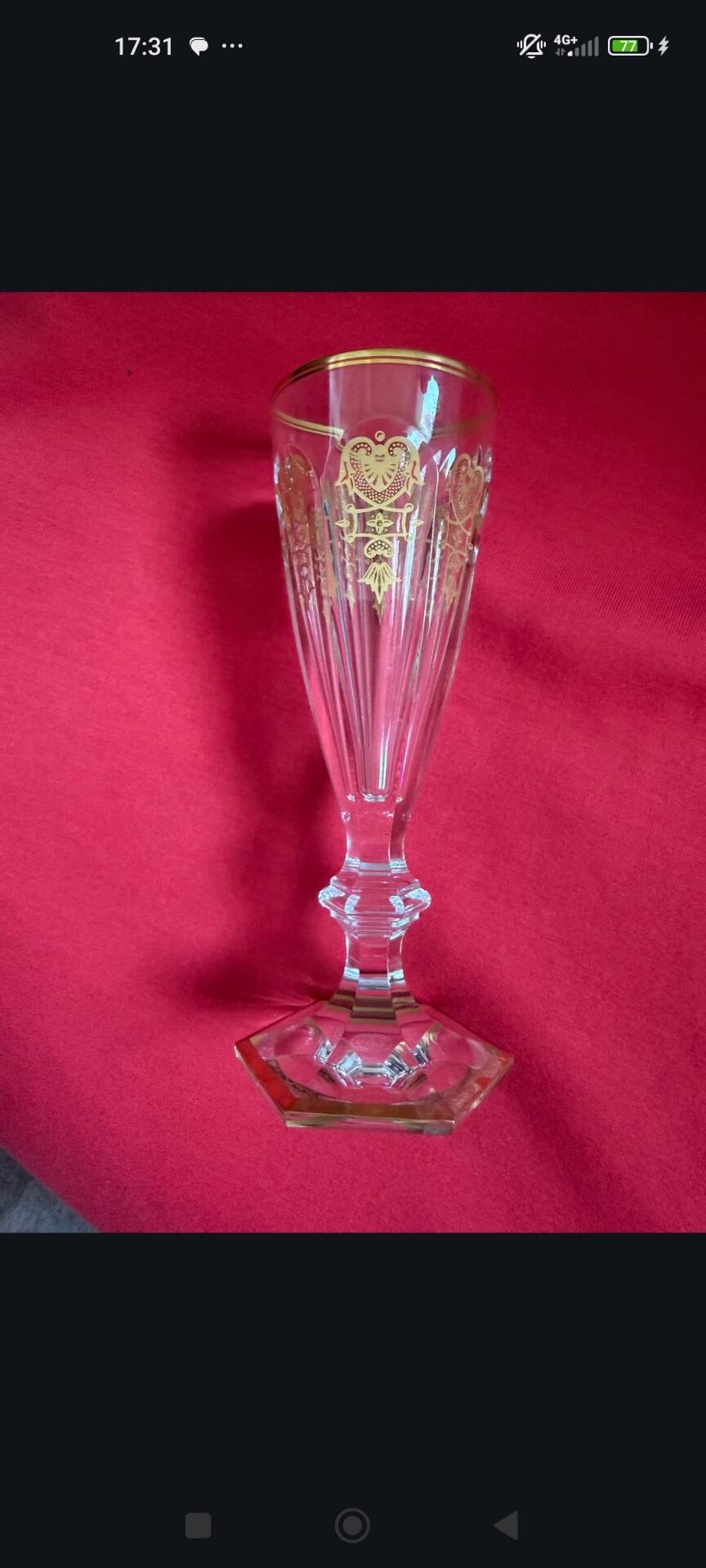 Baccarat crystal champagne flute
