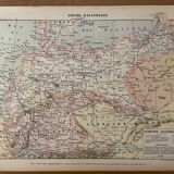 Lithograph engraving on the Army of Germany of 1897