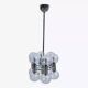 Pair of chrome chandeliers by Motoko Ishii for Staff.