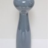Blue blue grey glazed ceramic hyacinth vase design 70s - 80s
