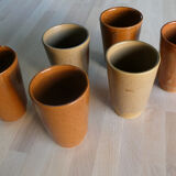 Set of 6 vintage stoneware cups