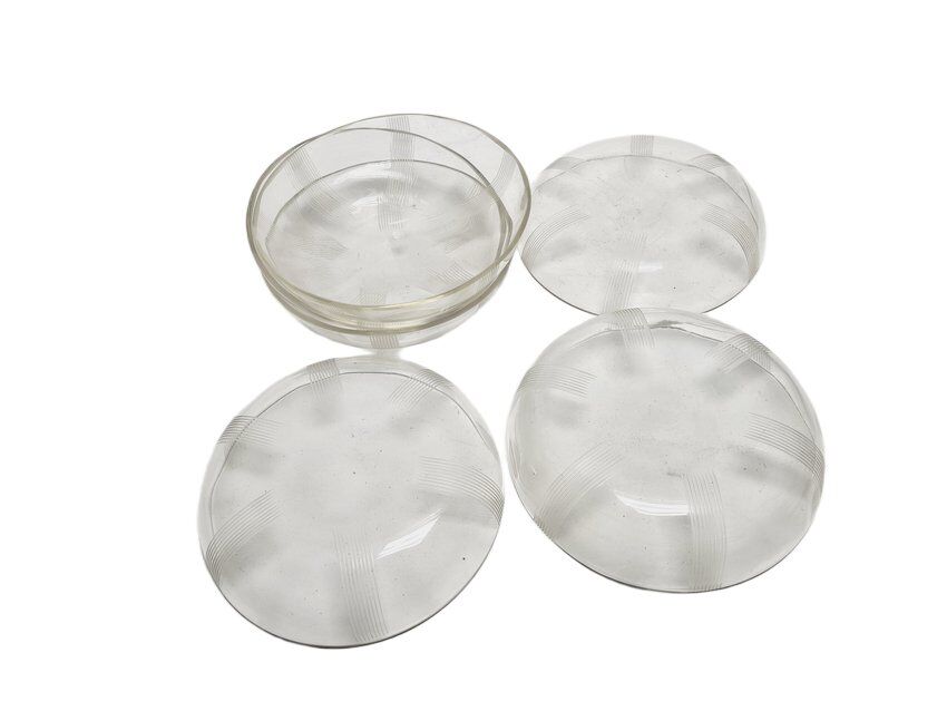 Vintage Art Deco dessert plates, 1930s, set of 6