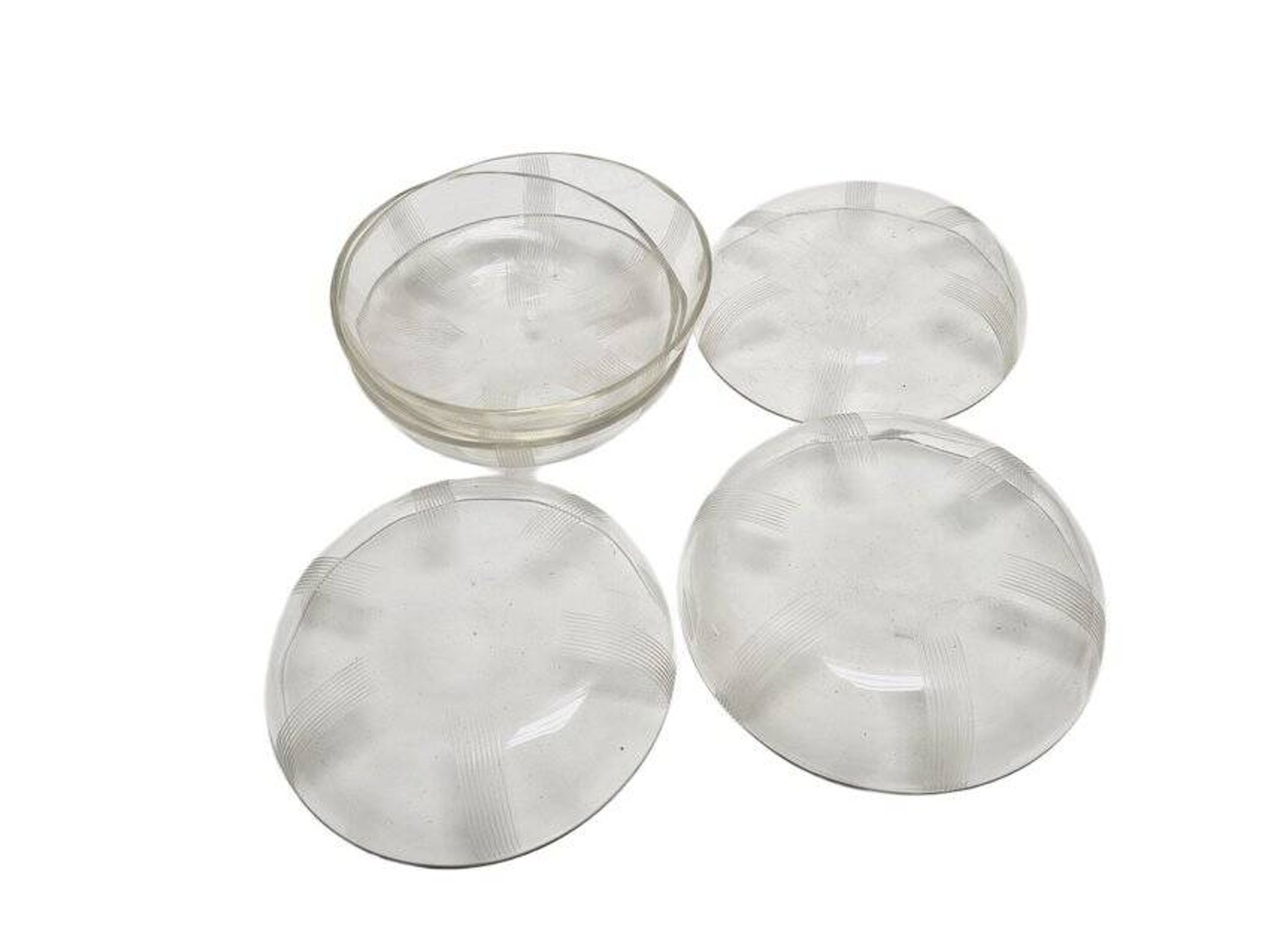 Vintage Art Deco dessert plates, 1930s, set of 6