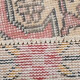 Turkish Red Cream Classic Pattern Vintage Rug, 127x215Cm