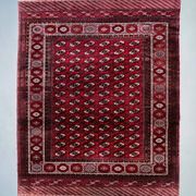 Antique Turkmen Tekke main carpet, 302x245 cm Turkoman Bokhara red black 2504