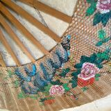 Giant bamboo cane fan