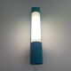 Simple cylindrical wall light in opal glass and turquoise metal, 1970s, Germany