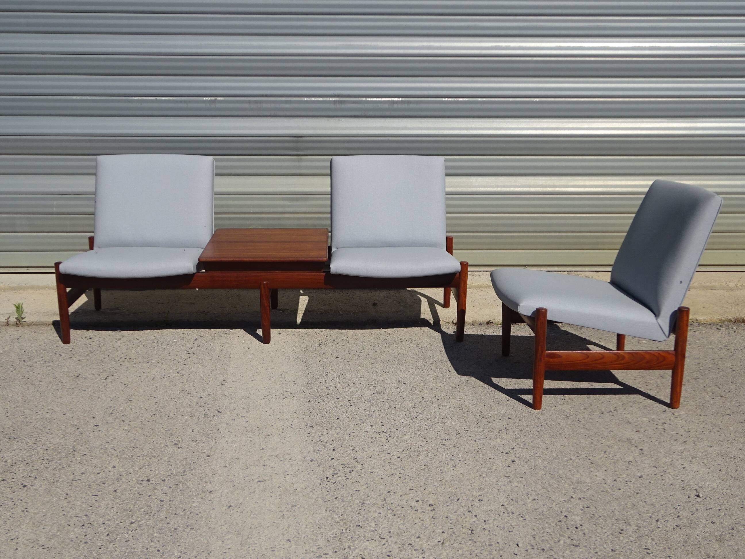 Modular bench and coffee table signed