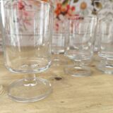 Set of 9 vintage Luminarc wine glasses, transparent Sweden model