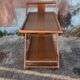 Folding rolling dessert trolley service table
