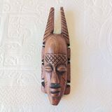 5 small African masks, tribal art, wood carving