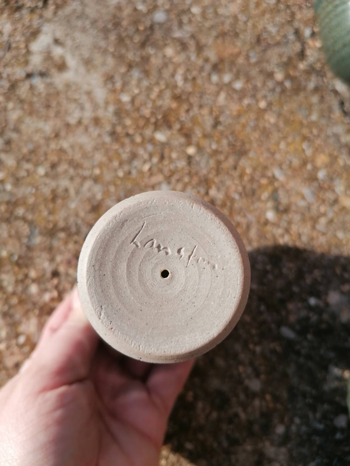 Original signed stoneware tumbler cups.