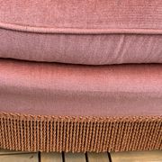 Pair of pink tufted velvet frog chairs 1970