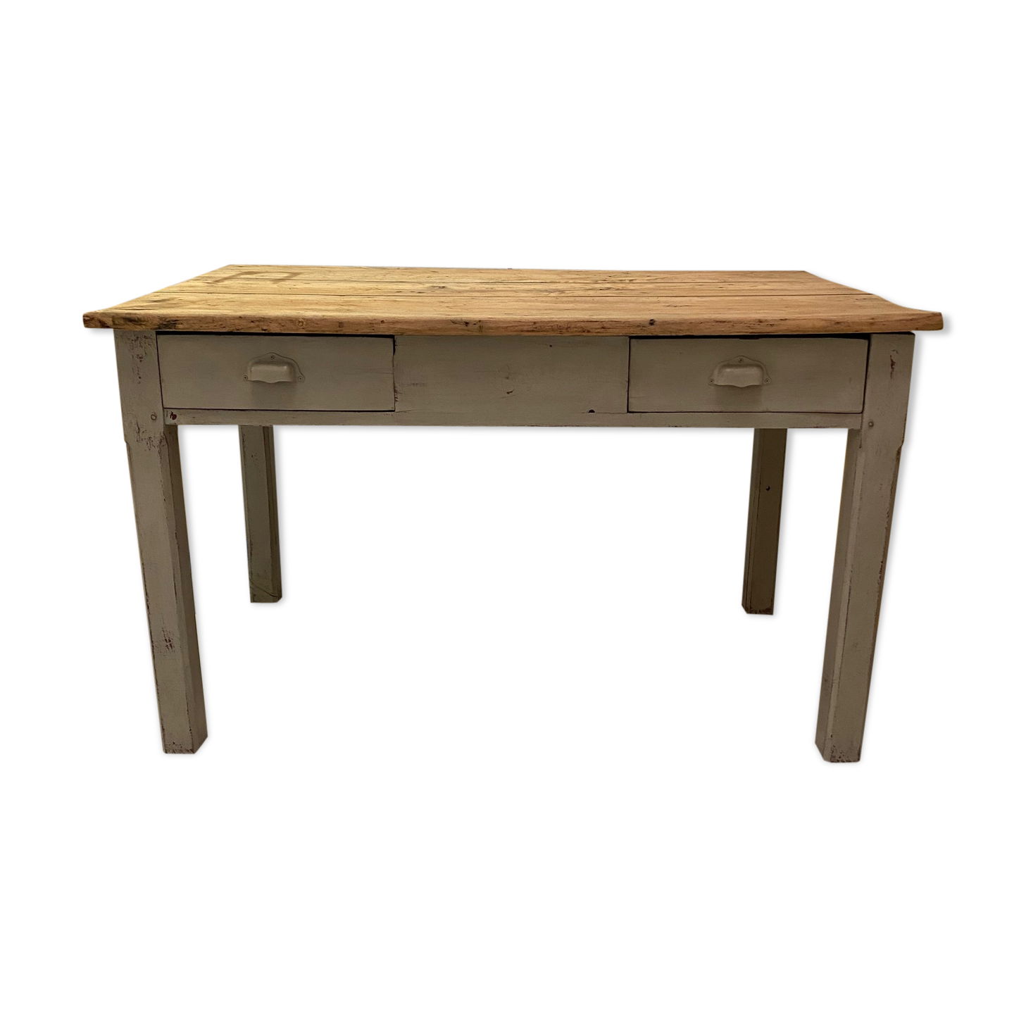 Farmhouse table with 2 drawers