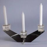 Peill & Putzler candelabra, glass and metal, Germany, 1970