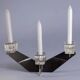 Peill & Putzler candelabra, glass and metal, Germany, 1970