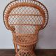 Small emmanuelle armchair for vintage doll wicker / rattan new