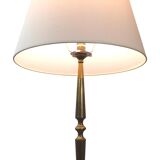 Golden brass tripod table lamp