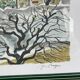 Lithographie de Yves Brayer village du Lubéron