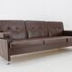 Design Leather Folding Sofa by Arch. Spicka, 1970s, Czechoslovakia
