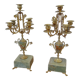 Two onyx candle holders