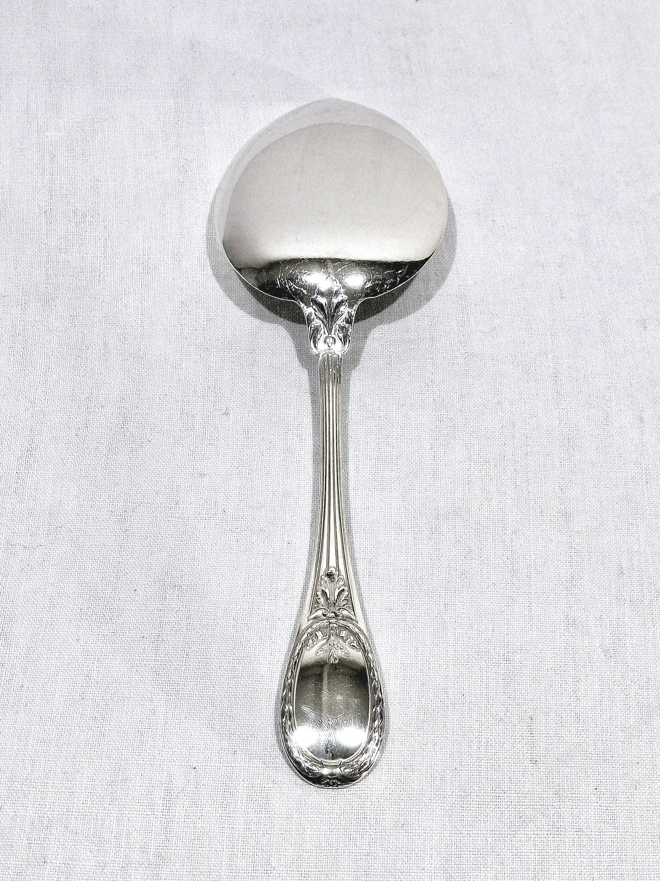 Christofle Cutlery Set - Trianon Model - 155 Pieces, Silver-Plated Metal