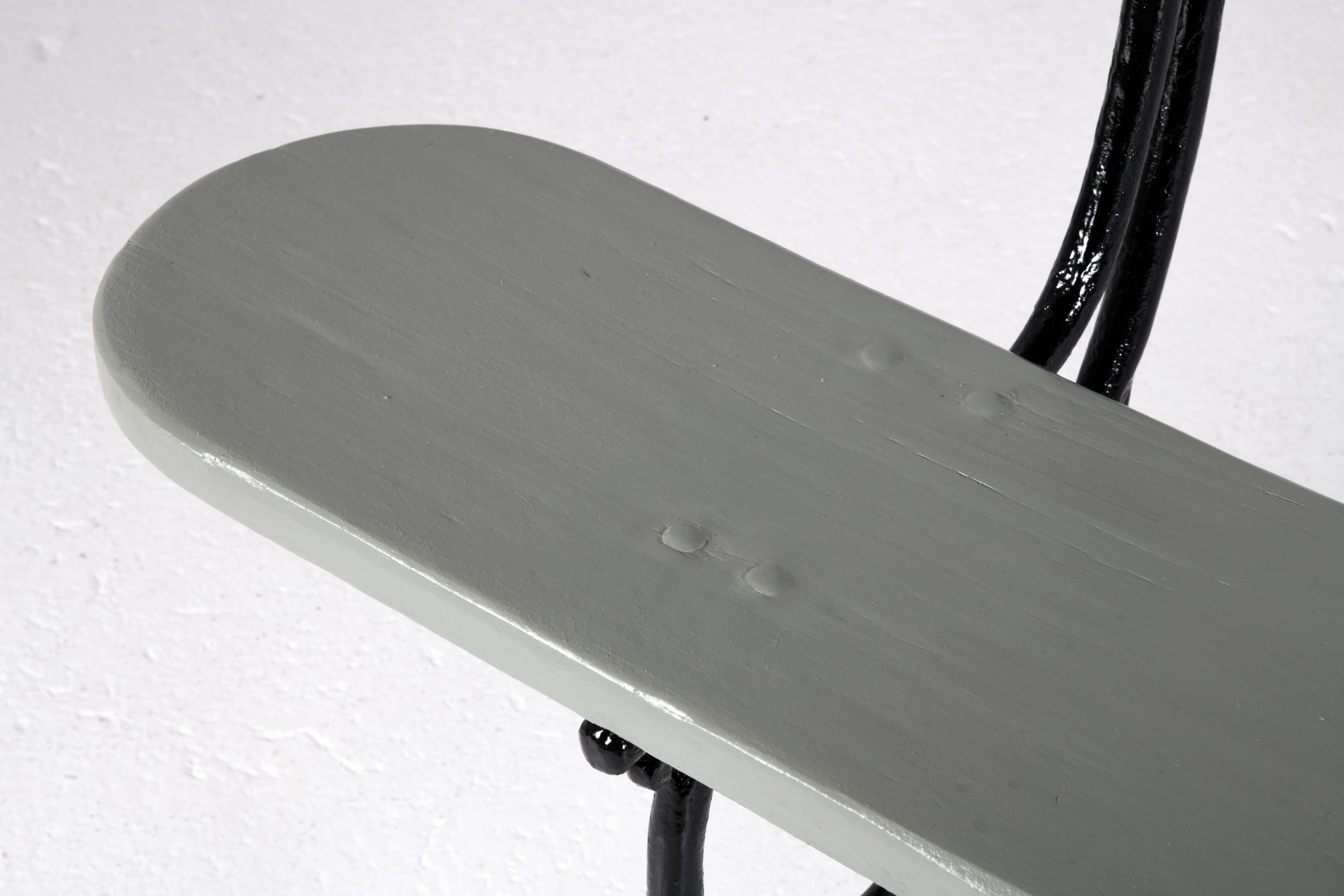 Cast iron and wood garden bench