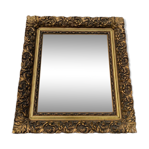 miroir bois doré 90x80