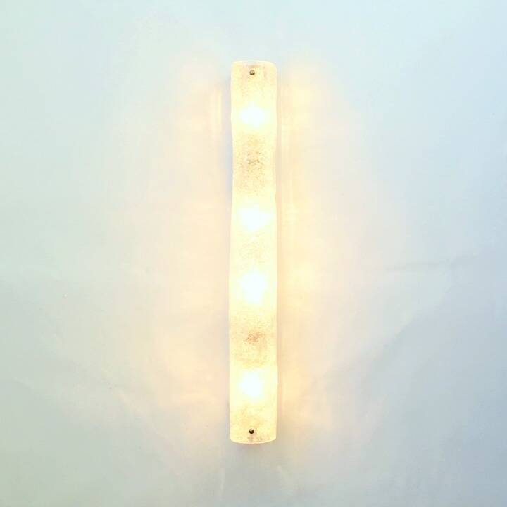 Mid-Century XL Tubular Murano Glass Wall Light - Hillebrand, Germany, 1970s